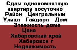 Сдам однокомнатную квартиру посуточно › Район ­ Центральный › Улица ­ Гайдара › Дом ­ 13 › Этажность дома ­ 22 › Цена ­ 1 000 - Хабаровский край, Хабаровск г. Недвижимость » Квартиры аренда   